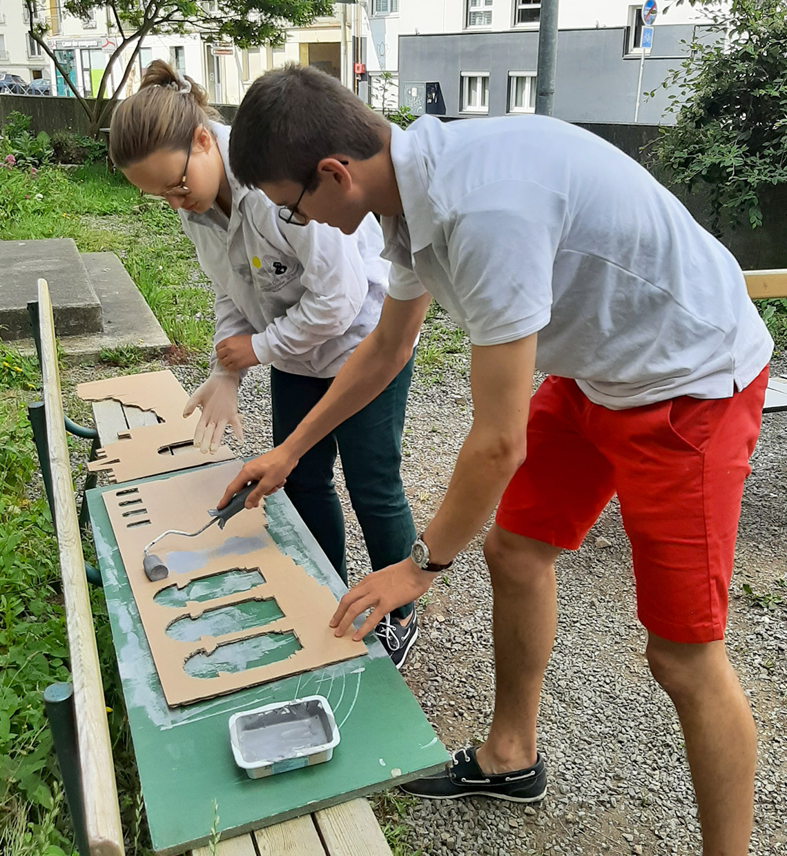 Maquettage des 7 premières stations du chemin de croix de l'église St Luc, Marion Le Bec